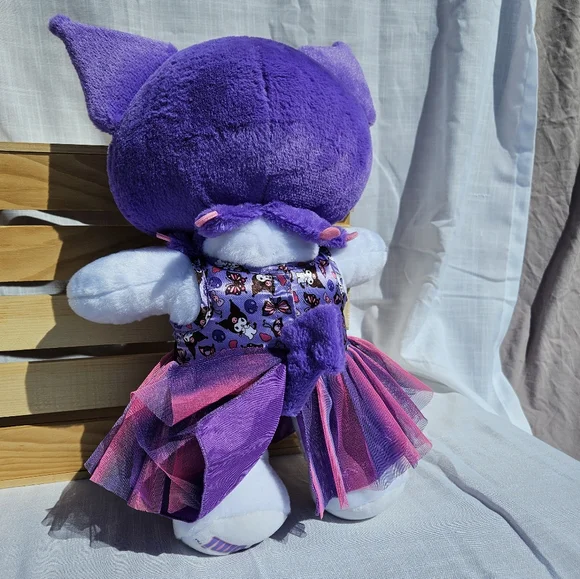 Build A Bear Kuromi Hello Kitty Sanrio Plush Purple And White With Dress - Picture 3 of 3